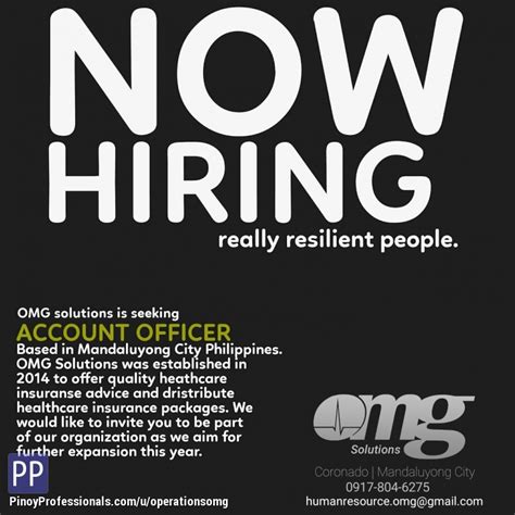 Recruitment Officer Job in Mandaluyong City .